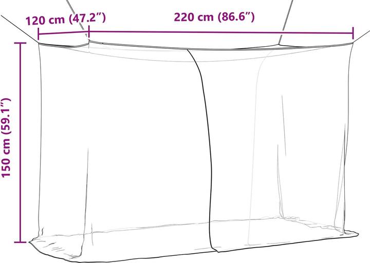 Produktbild vidaXL Moskito Netz (120 x 150 cm)