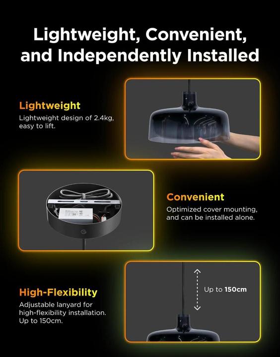 Actual product image Govee Pendelleuchte 30 x 30 x 17.1 cm