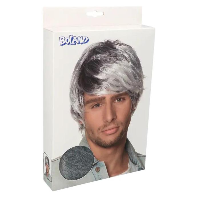 Perruque Dude Boland Orange Avec Barbe - Cheveux Synthétiques Courts, Accessoire Déguisement | Pour Carnaval, Fête à Thème, Cosplay
