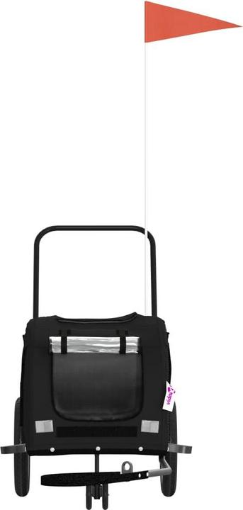Image du produit VidaXL Remorque vélo chien Noir Tissu Oxford et