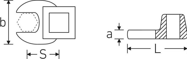 Produktbild Stahlwille Krähenfuß-Schraubenschlüssel 3/8DRx32mm (32 mm)