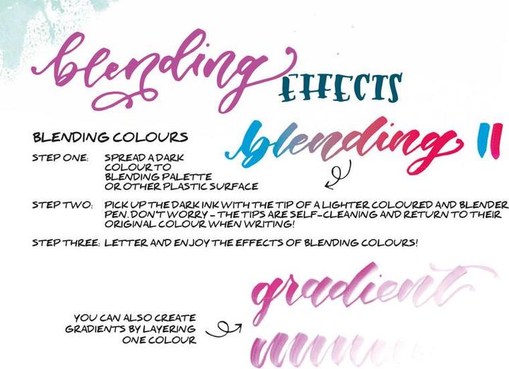 Actual product image Tombow Lettering set for beginners (Black, 6 x)