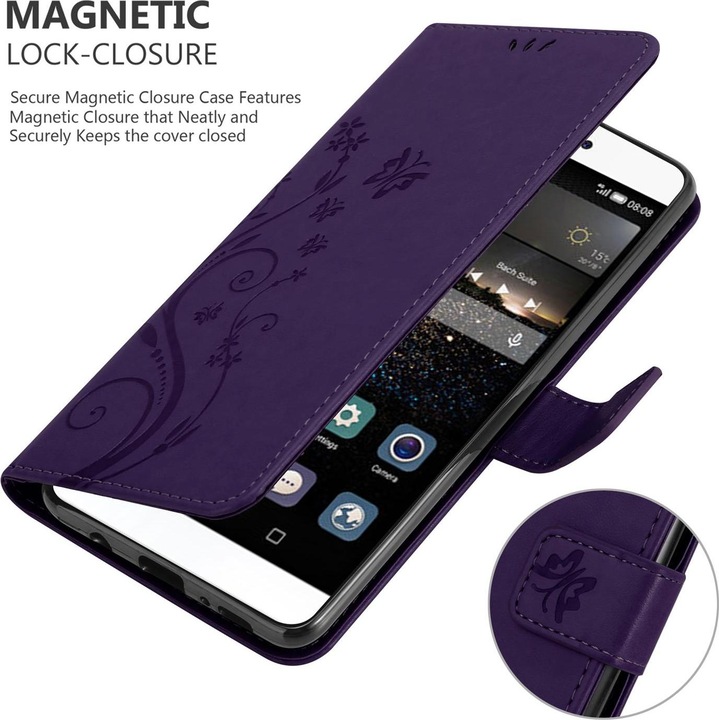 Produktbild Cadorabo Flower Book Cover (Huawei P8)