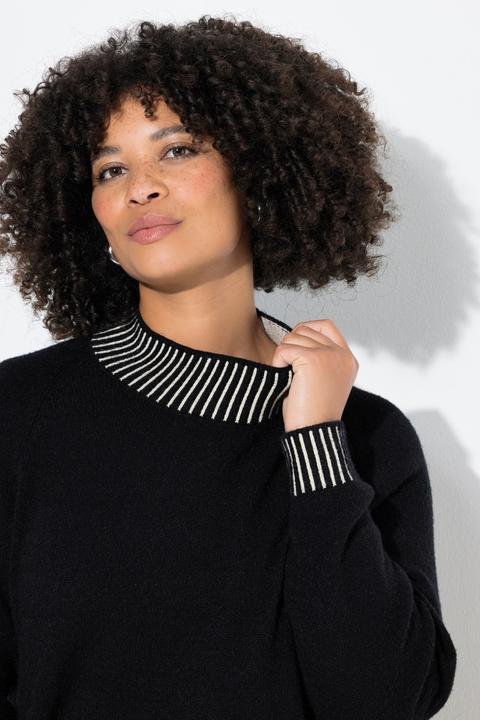 Image du produit Angel of Style Pull coupe Straight Fit, col légèrement montant avec rayures (50, 52)