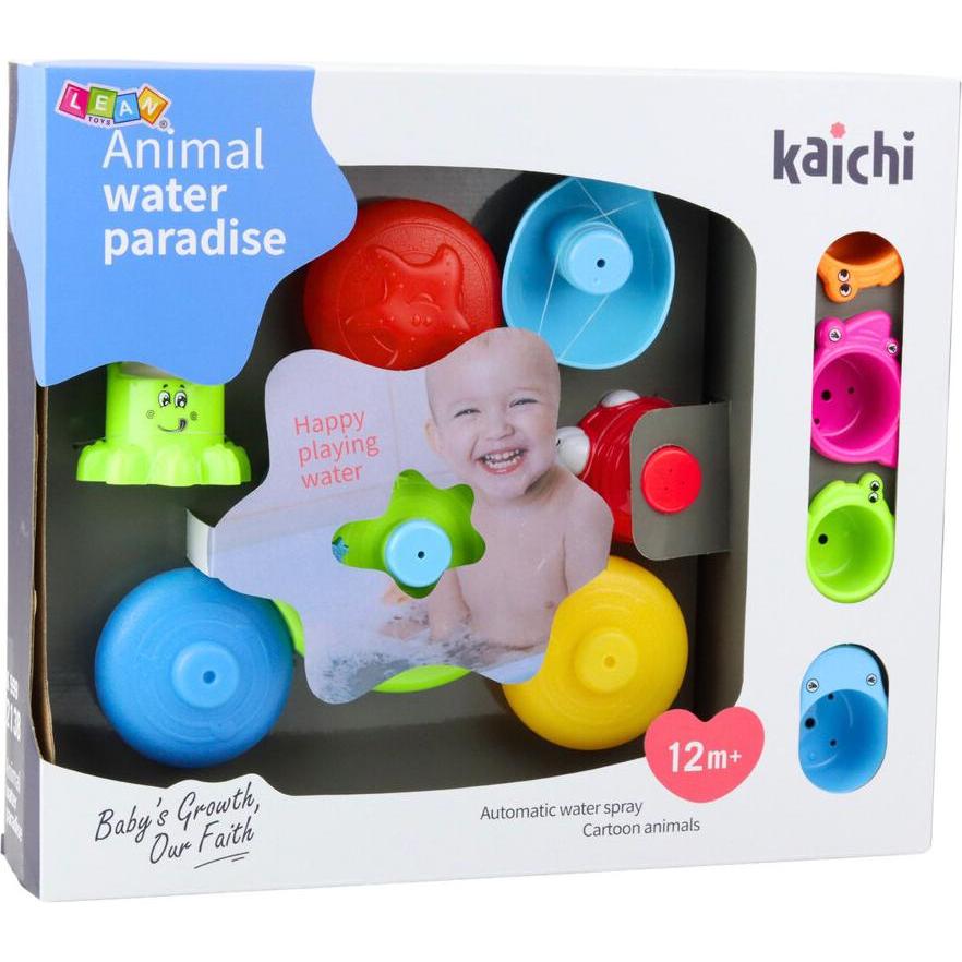 Lean Toys Interaktives Badespielzeug-Set Fountain Animals Cups