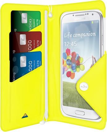 Produktbild Puro WW1BOOKYEL Handytasche 12,9 cm (5,1') Pouch Case Gelb (Samsung Galaxy S3, HTC One, Apple iPhone 5)