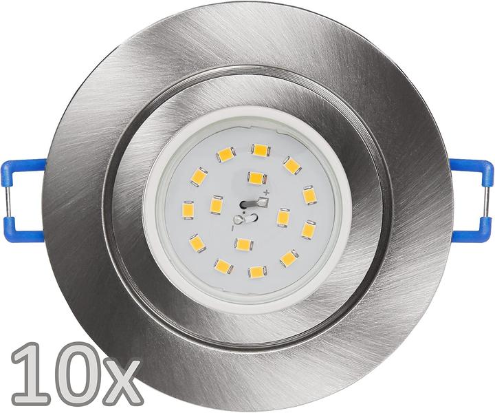 Produktbild McShine 10-teiliges Einbaustrahler-Set LED-Deckenspots (400 lm)