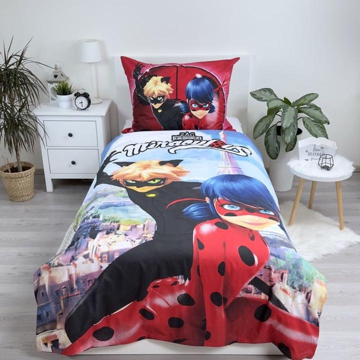 Produktbild Tinisu Miraculous Ladybug Bettwäsche - 140x200 cm weiche Baumwolle Kissen und Decke