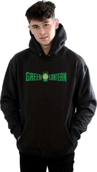 Actual product image Mens Green Lantern Text Logo Hoodie (L)