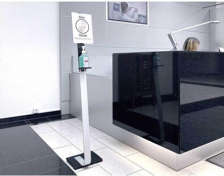 Image du produit Durable Distributeur de désinfectant avec panneau d'information Sol