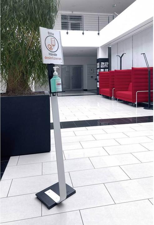 Image du produit Durable Distributeur de désinfectant avec panneau d'information Sol