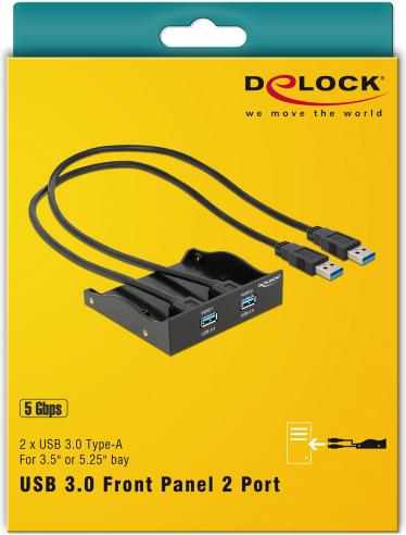 Immagine prodotto Delock 61828 Pannello frontale USB 3.0 a 2 porte