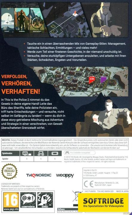 Image du produit THQ This is the Police 2, Switch (Switch, DE)