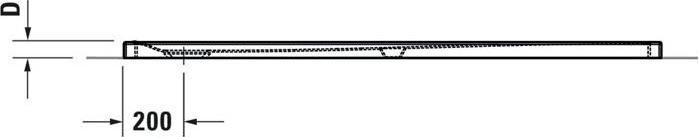 Actual product image Duravit Rectangular shower tray TEMPANO 1700x700x50mm white