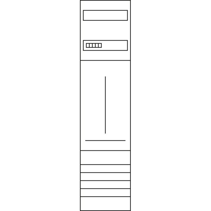 Thumbnail - Hager, Systemstromversorgung, Komplettfeld ZH32U7N 1Z 1feldrig 1050mm