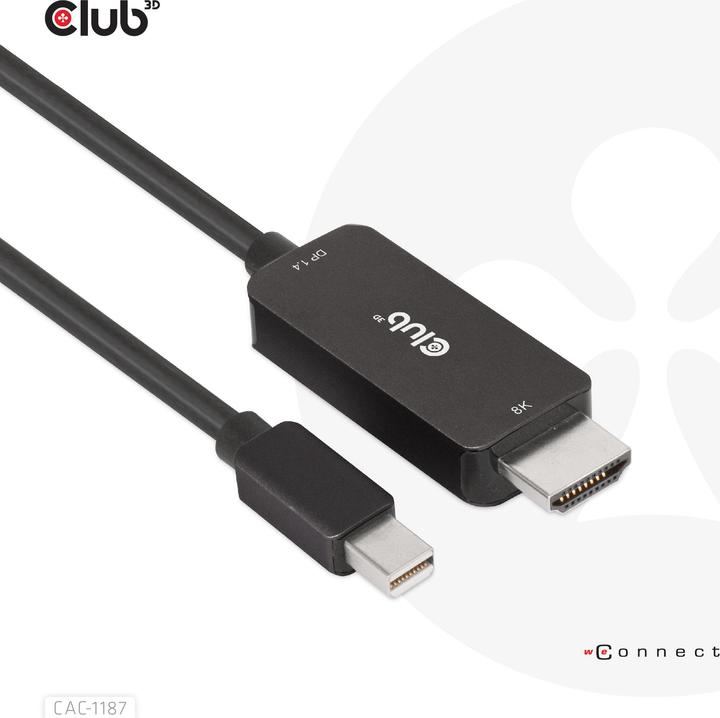 Produktbild Club 3D Club3D Kabel MiniDP 1.4 > HDMI St/St (1.80 m)
