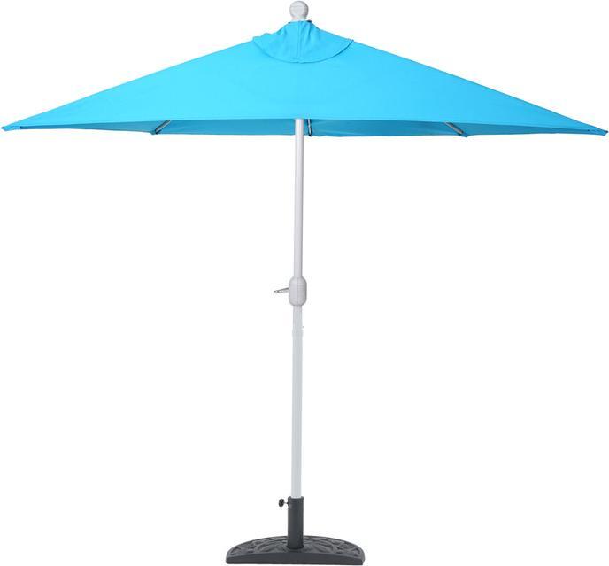 Image du produit Swisshandel24 Parasol alu semi-circulaire, demi-parasol balcon, UV 50+ 270cm turquoise sans support - 19665 (2.60 m)