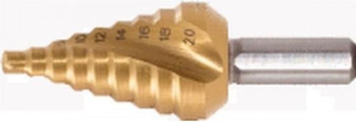 Actual product image KS Tools HSS-TiN step drill, extra short (12 millimetres)