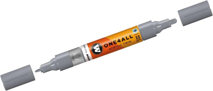 Actual product image Molotow Marqueur pour Maquettes - One4All Twin - Acrylique Gris Cool Pastel - 1,5/4mm - -203 - 15 cm (Grey, 4 mm, 1 x)