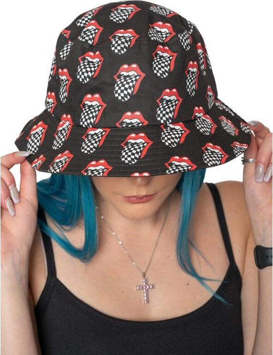 Produktbild The Rolling Stones Erwachsene Zunge Checkerboard Eimer Hut (L, XL)