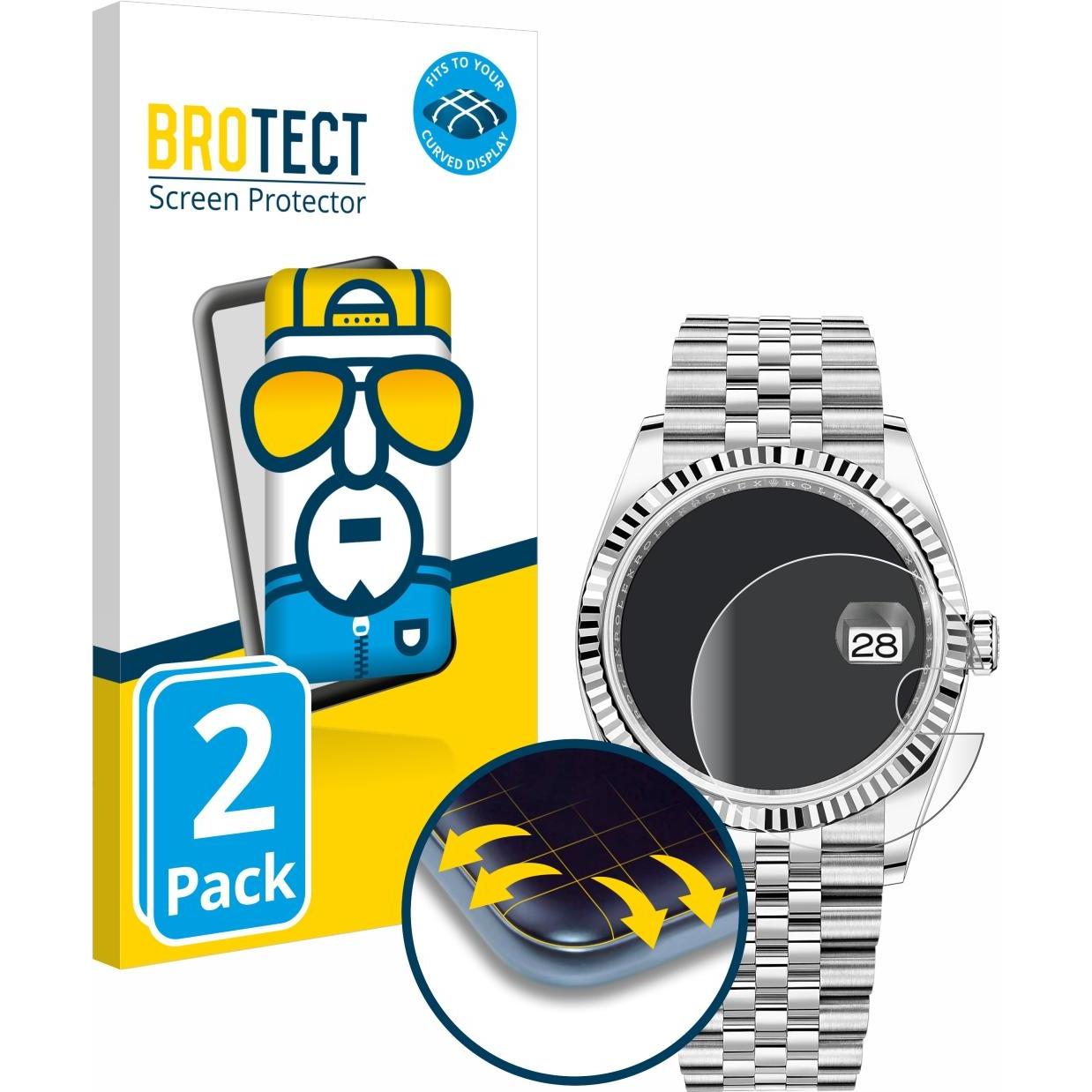 BROTECT Protezione del display a schermo intero, Pellicola protettiva per smartwatch, Trasparente