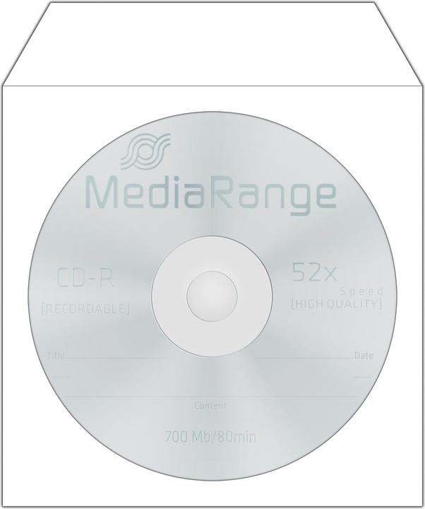 Actual product image MediaRange CD/DVD Papierhüllen mit Sichtfenster