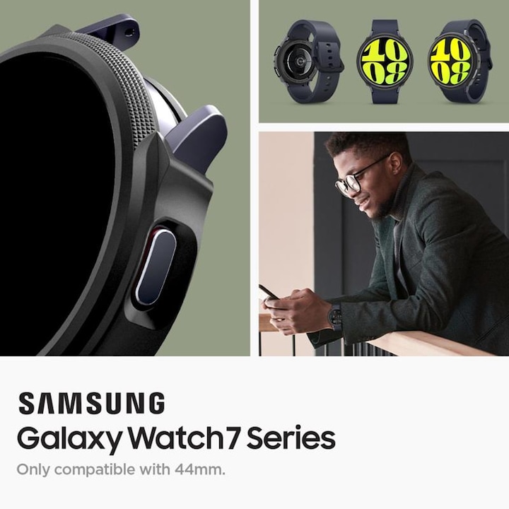 Actual product image Spigen Liquid Air Samsung Galaxy Watch 7 44 mm czarny/matte black ACS07900