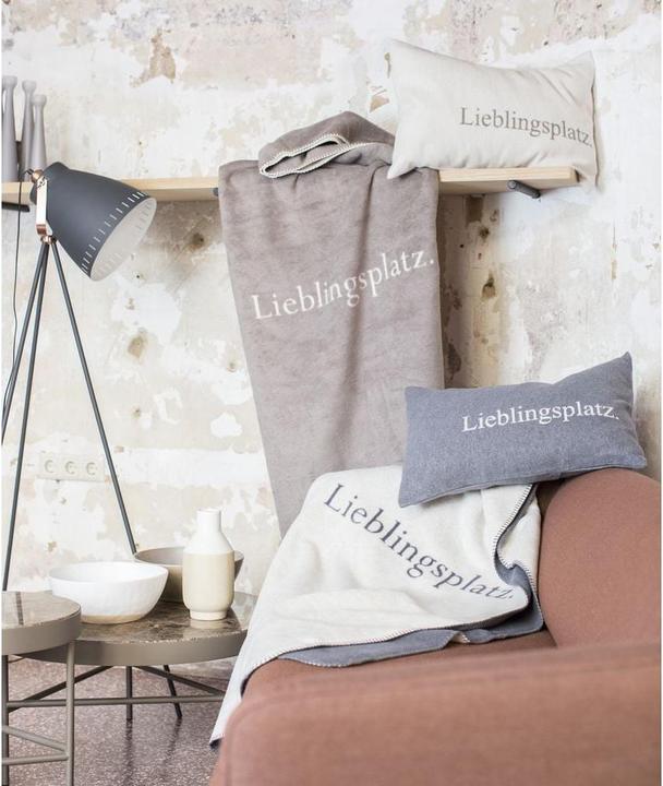 Actual product image David Fussenegger Pillowcase Silveretta favorite place 40 x 60 cm, smoke (40 x 60 cm)