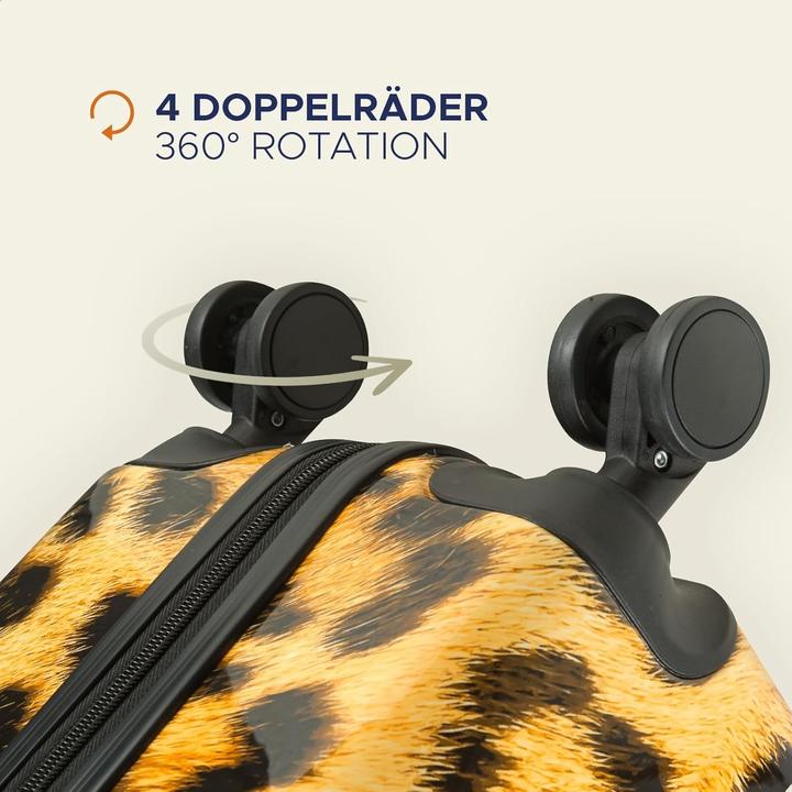 Actual product image Princess Traveler Animal Print - Travel suitcase â € “Leopard - Medium - 66cm - Double wheels (107 l)