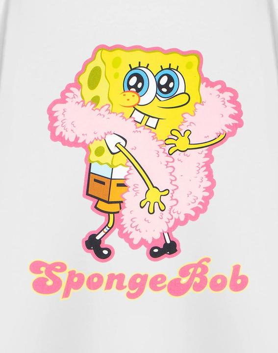Produktbild Spongebob Squarepants Feather Boa TShirt kurzärmlig (S)