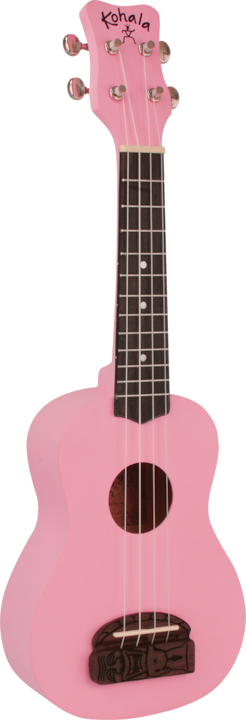 Actual product image Kohala Soprano ukulele, Tiki Series, pink (Soprano, Sopranino)