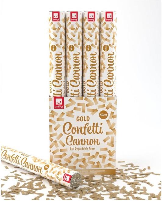 Smiffys Confetti Shooter - Gold (1 Stk.)