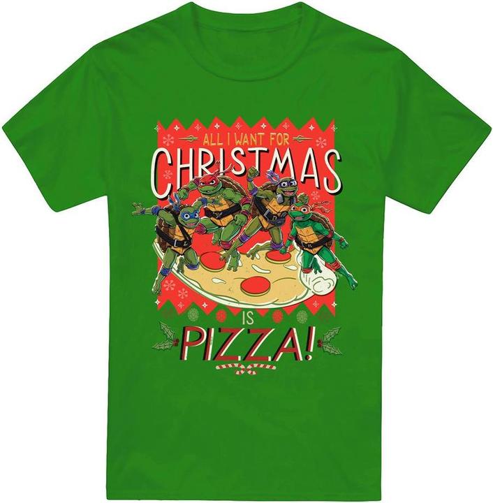 Produktbild Teenage Mutant NT All I Want For Christmas Is Pizza TShirt (3XL)