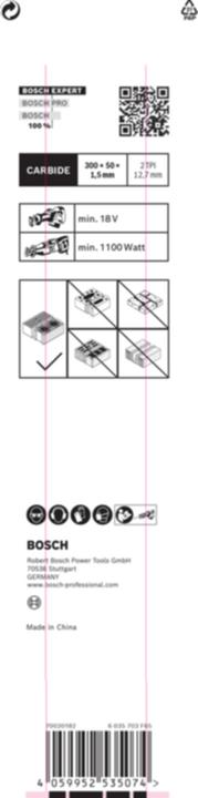 Produktbild Bosch Professional Zubehör EXPERT ‘Hollow Brick’ S 1243 HM Säbelsägeblatt, 1 Stück