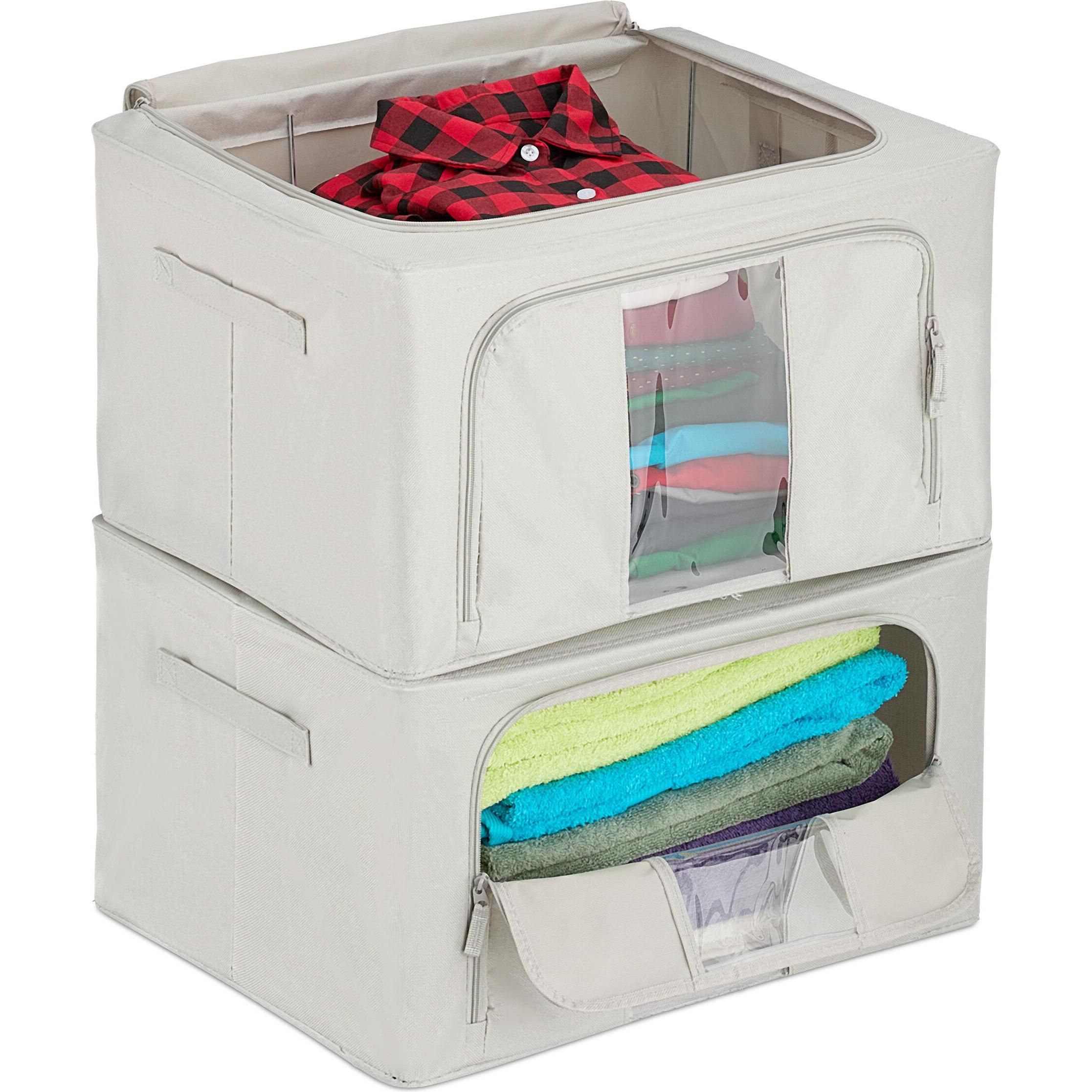 Relaxdays, Aufbewahrungsbox, Aufbewahrungstaschen-Set (100 l)