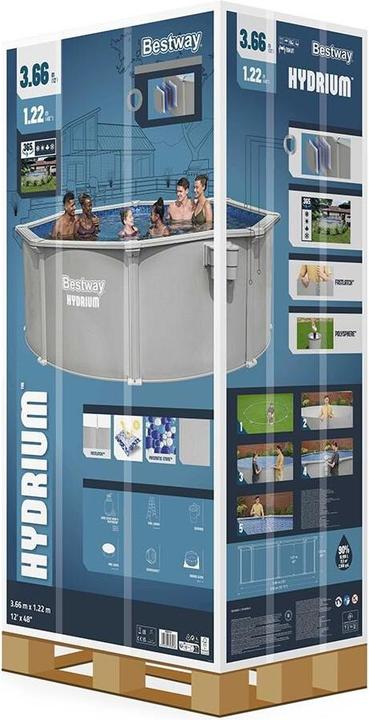 Image du produit Bestway Hydrium Kit piscine hors sol ron de parois acier 3,66 x 1,22 m