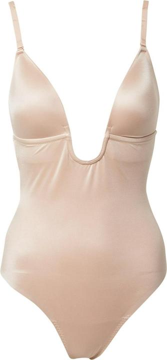 Spanx Suit Your Fancy - Thong Bodysuit Plunge Low-Back - Kleur Champagne Beige - Maat Extra Large (XL)