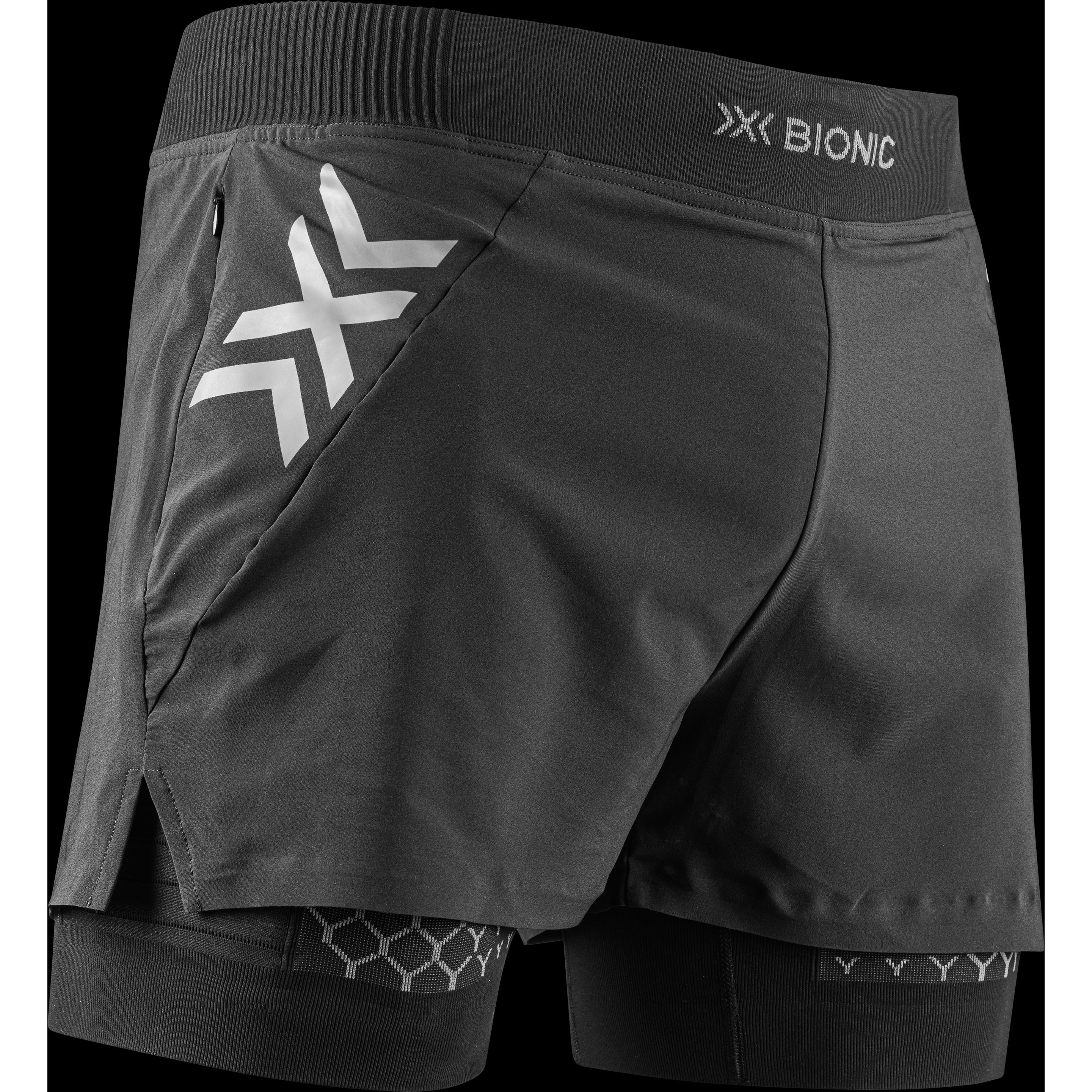 X-Bionic, Herren, Velohosen, Men Twyce Race 2in1 Shorts (M), Schwarz, M