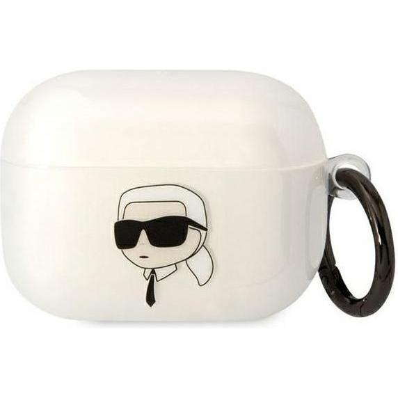 Karl Lagerfeld KLAPHNIKTCT AirPods Pro cover transparent Karl's Head (Kopfhörer Hülle), Kopfhörertasche + Schutzhülle, T...
