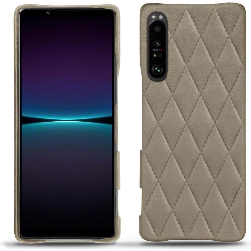 Noreve Lederschutzhülle (Sony Xperia 1 IV), Smartphone Hülle, Beige