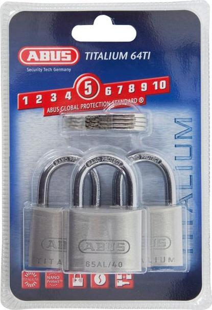 Actual product image Abus Padlock 64TI /40 Triple SB