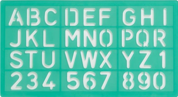 Produktbild Linex Schriftschablonen-Set (25 cm, Kunststoff)