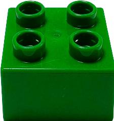 Actual product image LEGO DUPLO® 2x2 Bricks Green Building Blocks Basic Bricks - 3437 NEW! Quantity 10x (3437)