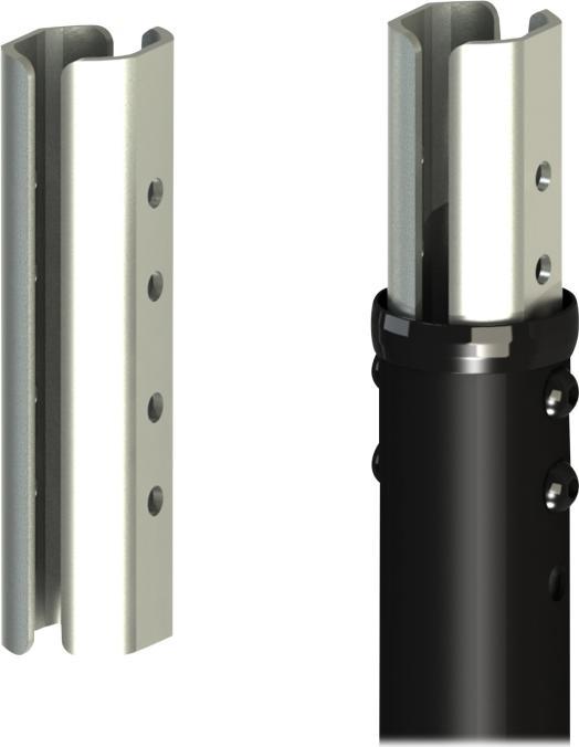 Produktbild Multibrackets Adapter-Verbinder Ø 50mm, Metall, schwarz (Adapter- / Montageplatten)