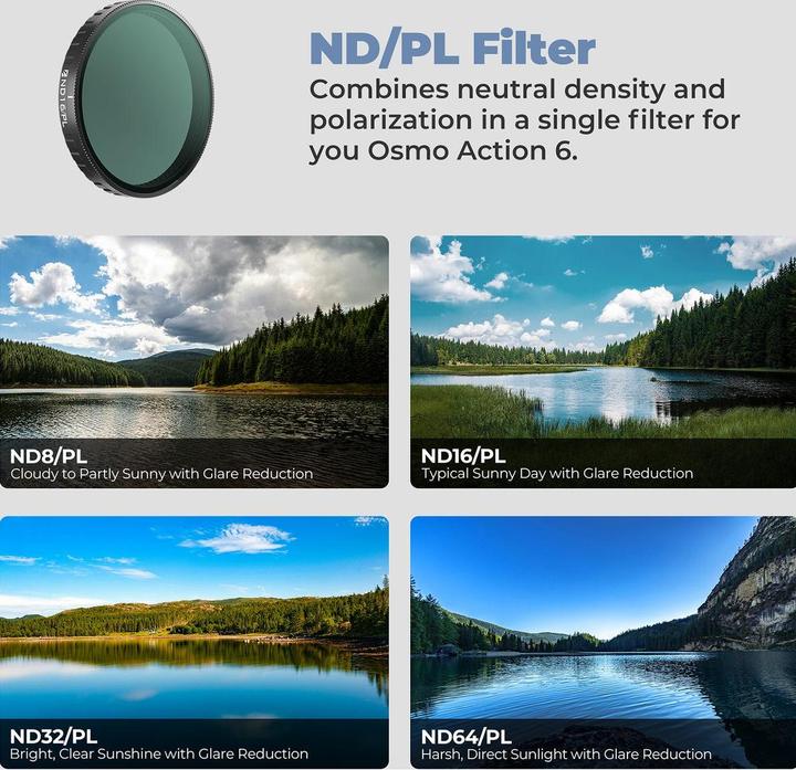 Image du produit Freewell Osmo Action 6 Filters - Bright Day - 4Pack
