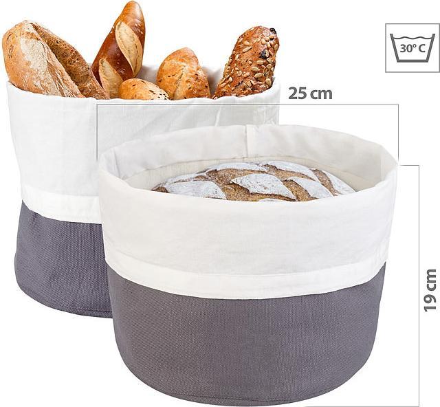 Actual product image Rosenstein & Söhne Set of 2 XL bread basket with lockable cord