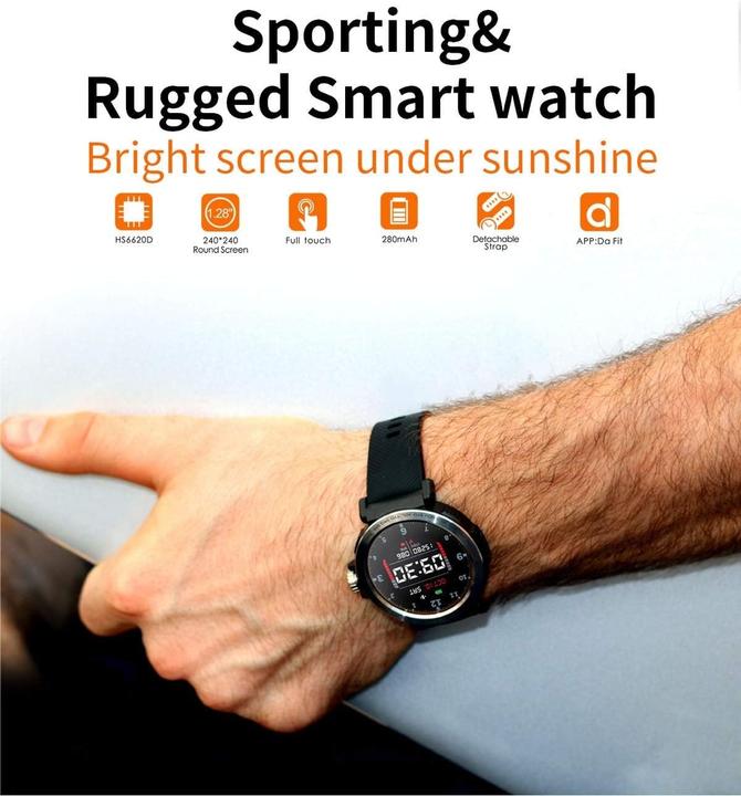 Actual product image Monkeylectric Full-Screen Touch Smart Watch with Heart Rate Monitor and IP68 Waterproof