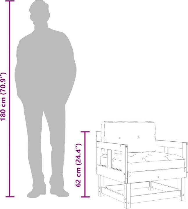 Produktbild vidaXL Gartenstuhl