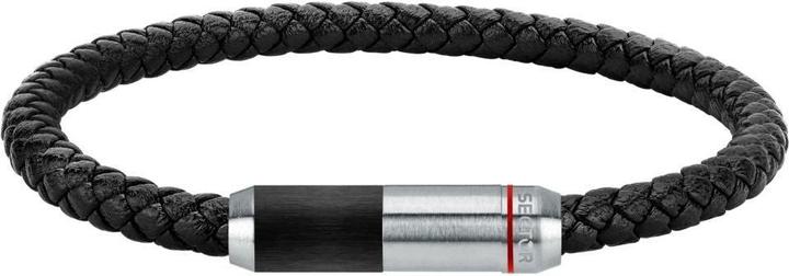 Sector Herrenarmreif SZV102 Leder 21 cm (21 cm, Cuir)