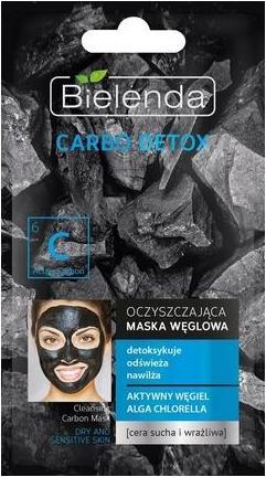 Actual product image Bielenda Carbo Detox Cleansing Charcoal Mask For Dry And Sensitive Skin 8G